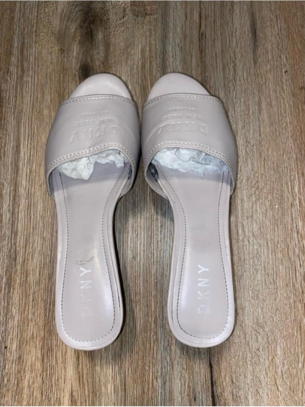 DKNY Pale Blush Slide Mules
